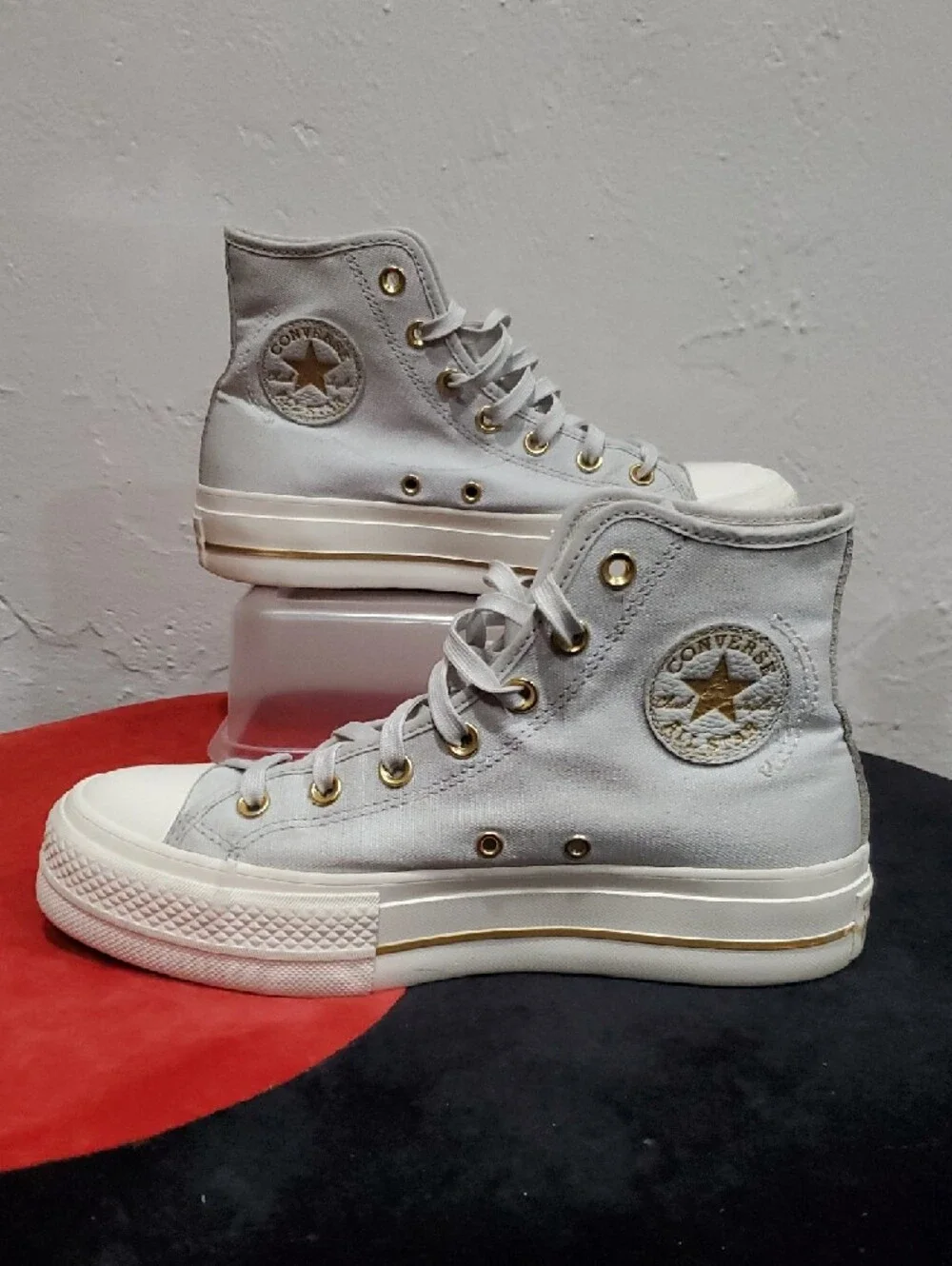 Converse Chuck Taylor All Star Lift Platform High Top Sneakers in Barely Gray - Picture 3 of 11